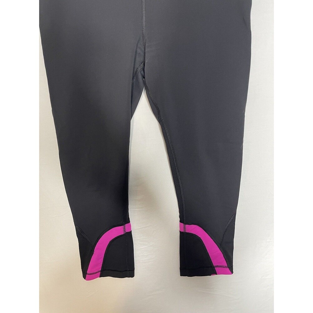 Lululemon Run: Inspire Crop II Size 8 Black Wee Are From Space Black Paris Pink - Picture 3 of 11